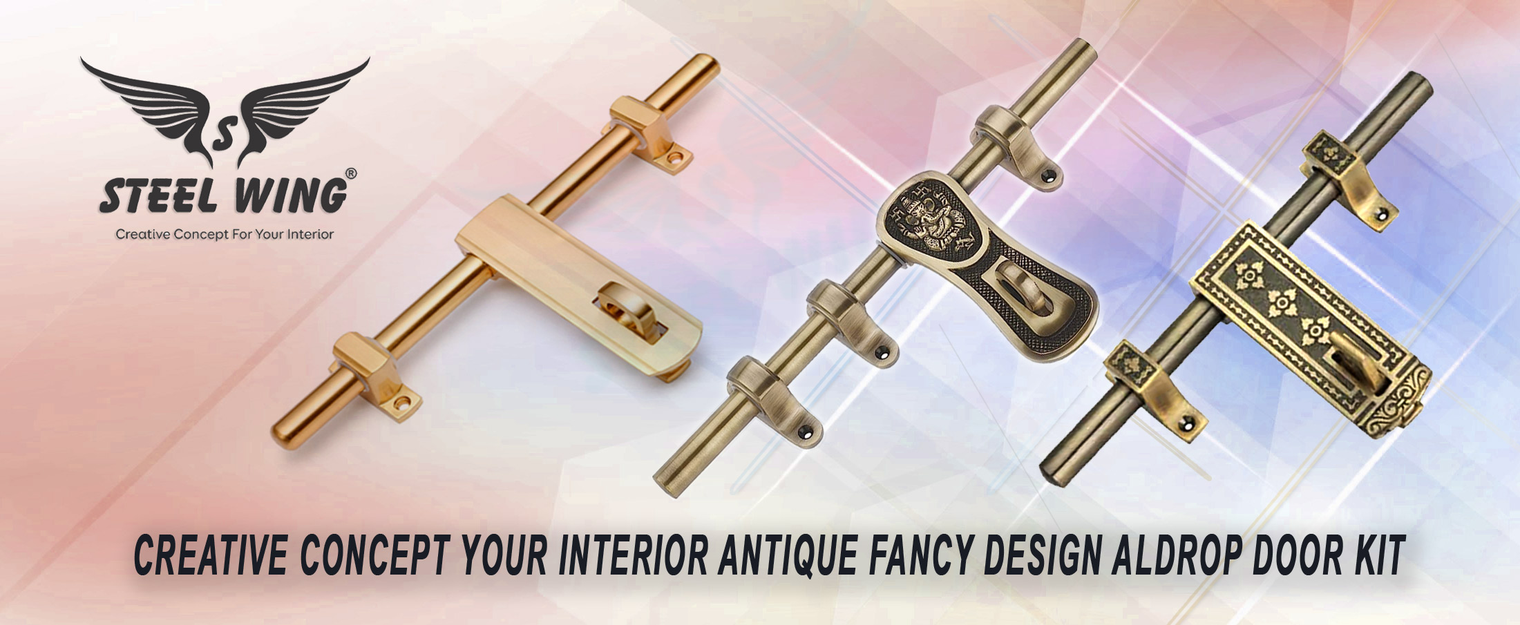 Door Window and Glass Hardware Latch Fitting Manufacturers - Aldrop Bolt - Door Khutti - Mortiese Handle Lock Manufacturers Steel Wing Industries Rajkot