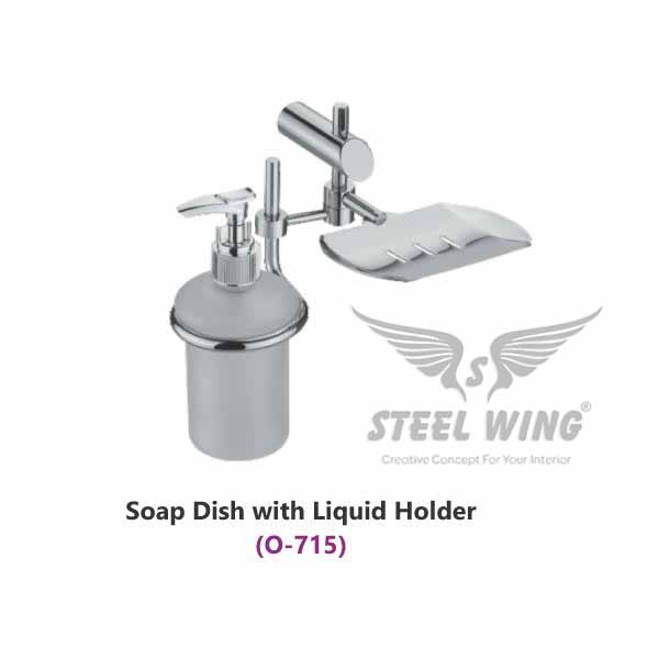  Frosted Glass Liquid Soap Dispenser with SS Soap Dish Wall Mounted Concealed Bathroom Accessories Manufacturers