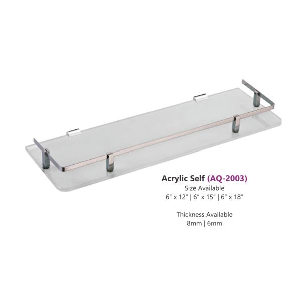 Acrylic Shelf SS Rack Shelf Regular Bathroom Fitting