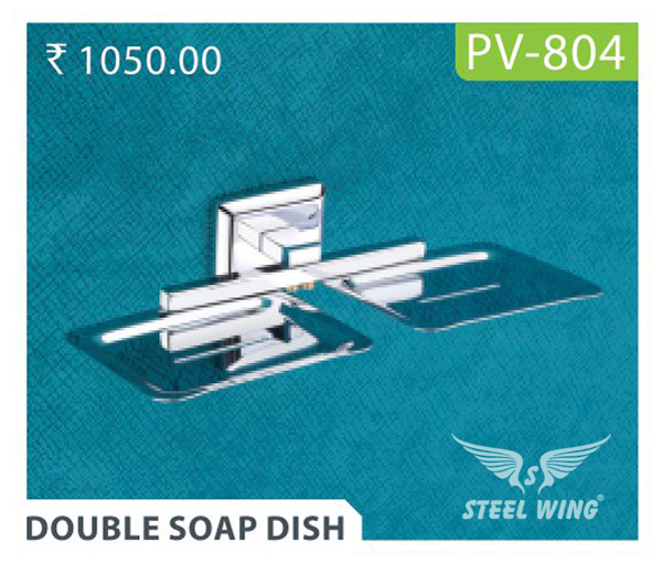 SS Double Soap Dish - Bath Fitting Wall Mounted Best Quality