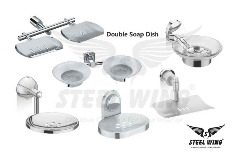 Bath Fitting Wall Mounted Liquid Soap Dispenser with Holder - SS Tumbler Holder with Soap Dish Hardware Bathroom Accessories Manufacturer