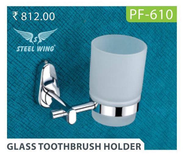 Frosted Glass Tumbler Holder Wall Concelead Bath Fitting