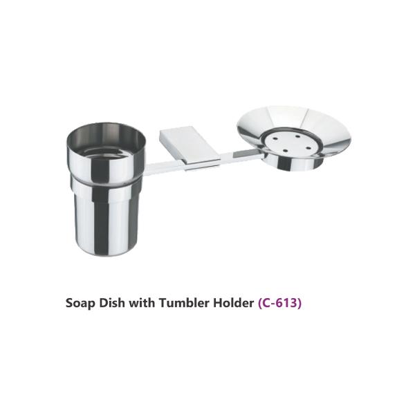 SS Soap Dish with Tumbler Holder - Wall Concelead - Best Price