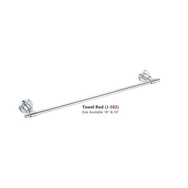 SS Rod Towel Rack - Wall Mounted Fixed - Bathroom Accessories