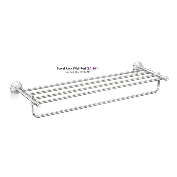 Steel Towel Rod Rack - Multiple Rod Rack Bathroom Fittings