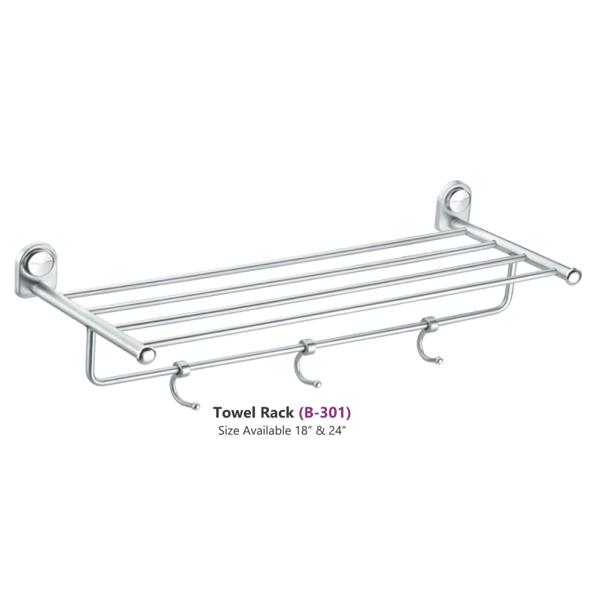 SS 304 Maulti Bar Cloth Rack With Hook Rail