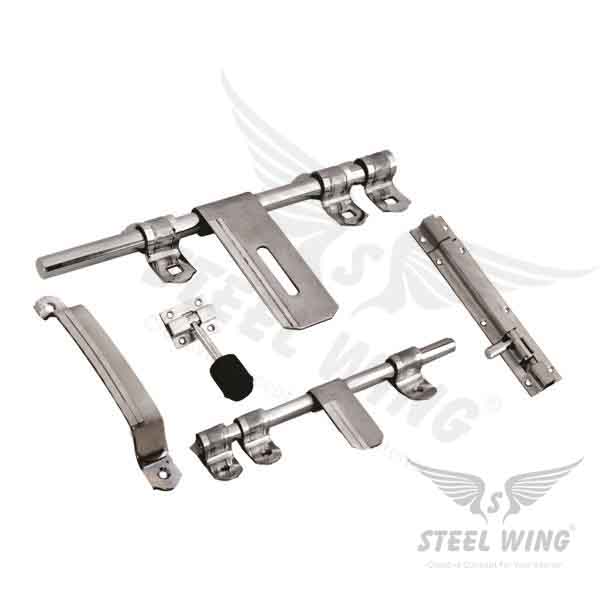  Premium Quality SS Aldrop Handle-Tower Bolt-Door Stopper Door Kit Manufacturer Rajkot