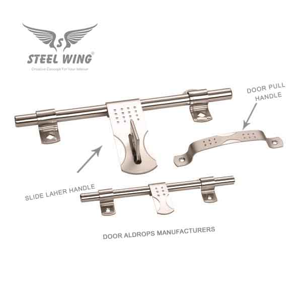 Harware Door Aldrop Lock Handle - C-Cut Dot Design