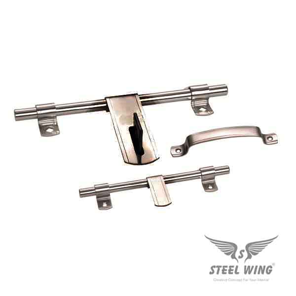 Stainless Steel Aldrop Door Handle - Glossy