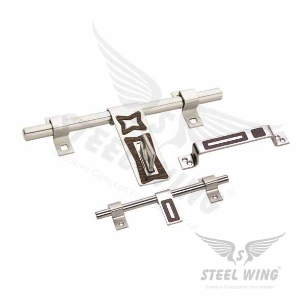 SS Door Aldrop Handle with Door Stopper Tower Bolt and Pull Handle Manufacturer Rajkot - SS Mica Door Kit
