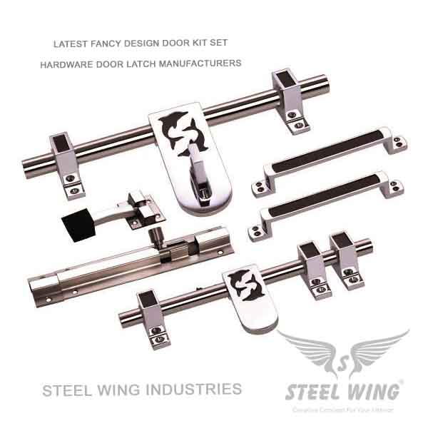 Zinc Alloy Door Aldrop with Handle - Tower Bolt - Stopper - Rubber Stopper