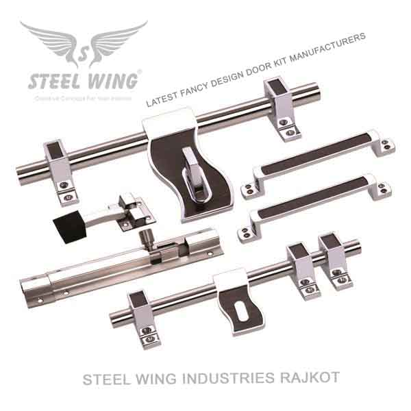 Door Fitting  SS Handle with Tower Bolt - Door Stopper - Kit Manufacturer India