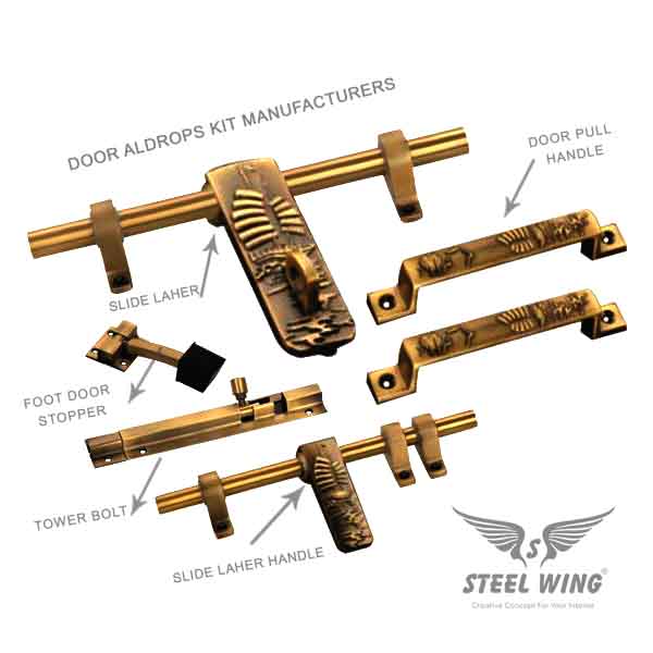 Zinc Alloy Door Aldrop with Handle kit Manufacturers