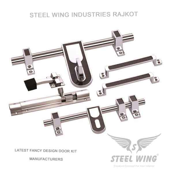 Zinc Alloy Door Aldrop with Handle - Tower Bolt - Stopper - Rubber Stopper