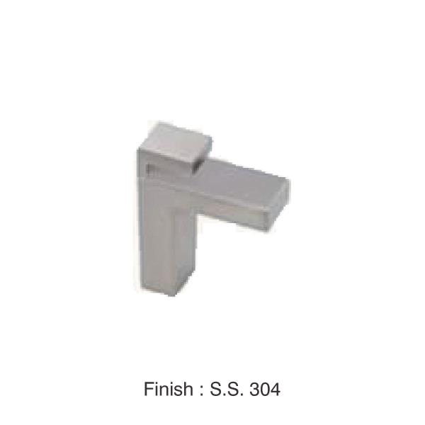 L type Glass Support Fitting Bracket - Steel Wing Industrie