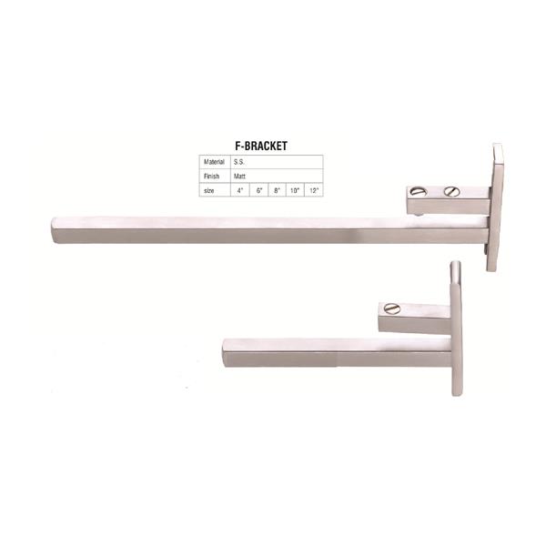 SS F type glass bracket - Wall hanging Bracket