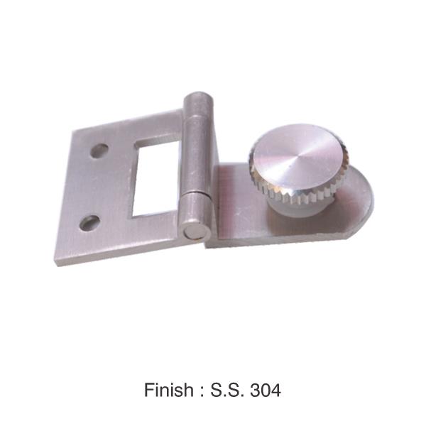 Wall Mounted SS Glass Door Bolt Hinges - Steel Wing Brand